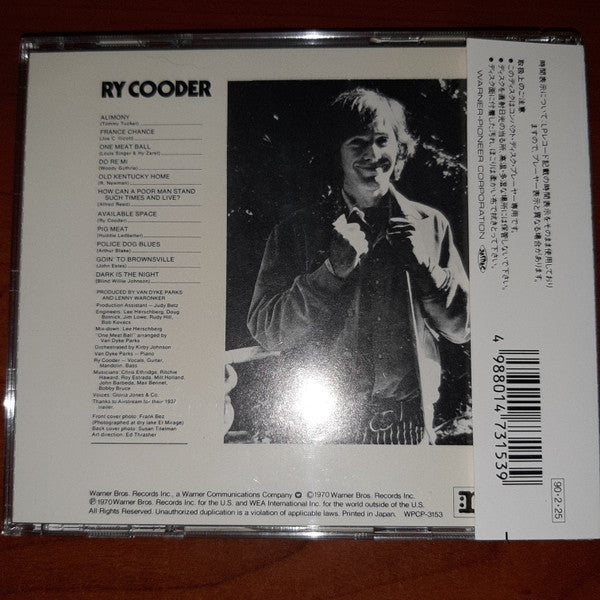 Ry Cooder : Ry Cooder (CD, Album, RE)