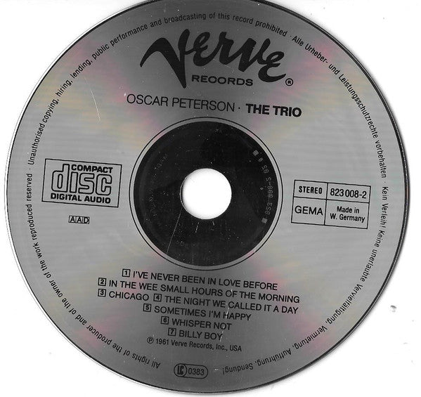 Oscar Peterson - The Trio* : The Trio : Live From Chicago (CD, Album, RE, RM)