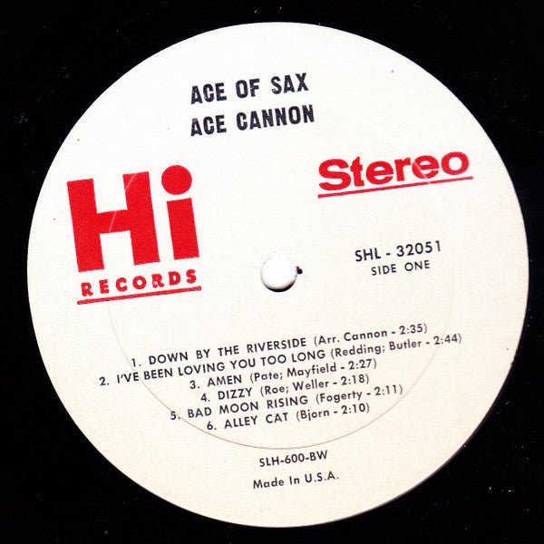 Ace Cannon : Ace Of Sax (LP, Album)
