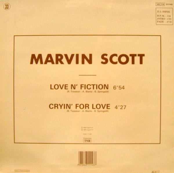 Marvin Scott : Love N' Fiction (12", Maxi)