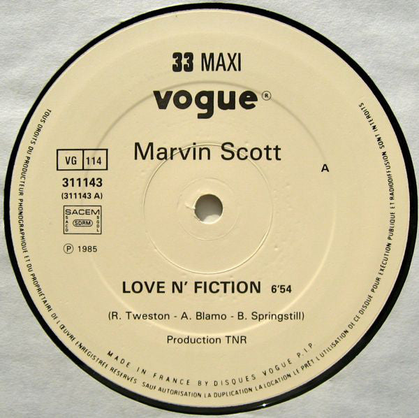 Marvin Scott : Love N' Fiction (12", Maxi)