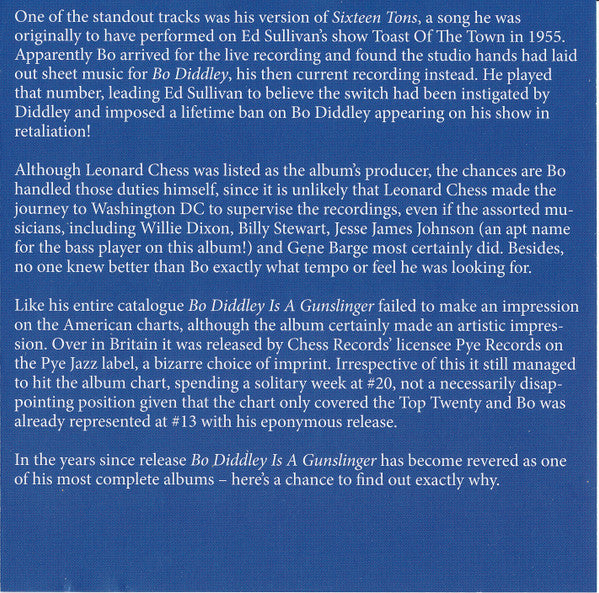 BO DIDDLEY : Bo Diddley Is A Gunslinger (CD, Album, RE)