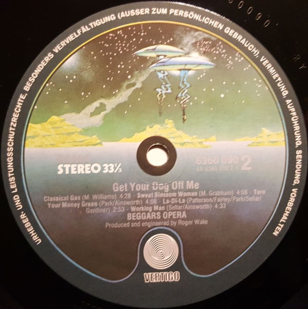 Beggars Opera : Get Your Dog Off Me (LP, Album, RE)