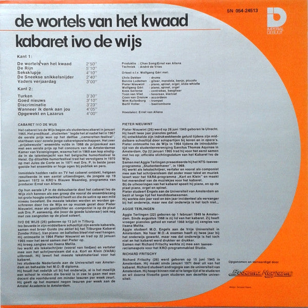 Kabaret Ivo De Wijs : De Wortels Van Het Kwaad (LP)