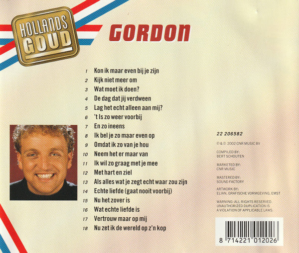 Gordon (3) : Hollands Goud (CD, Comp)