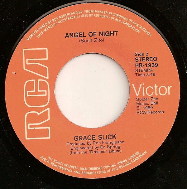 Grace Slick : Seasons (7", Single)