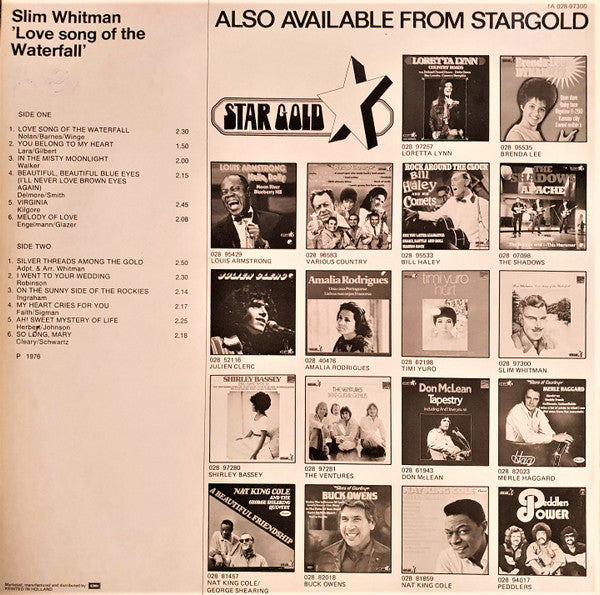 Slim Whitman : Love Song Of The Waterfall (LP, Album, RE)