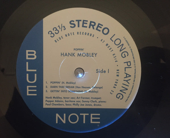 Hank Mobley : Poppin' (LP, Album, RE, 180)
