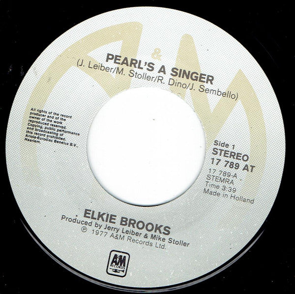 Elkie Brooks : Pearl's A Singer (7", Single)