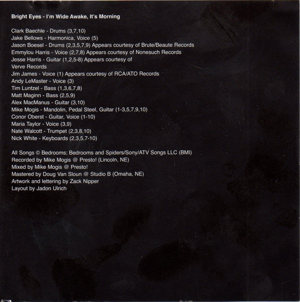 Bright Eyes : I'm Wide Awake, It's Morning (CD, Album, Promo)
