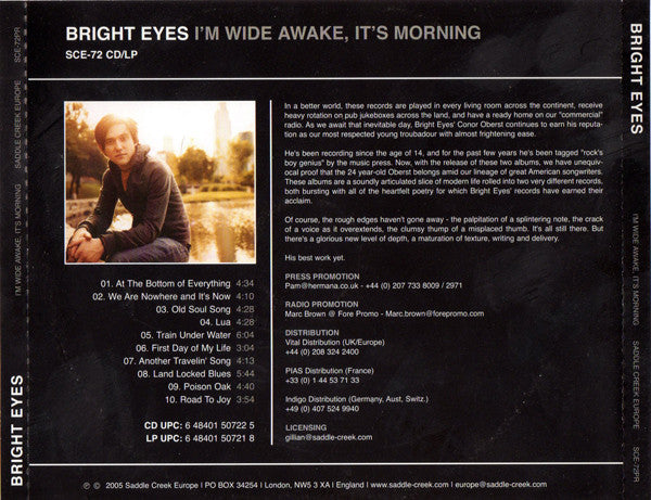 Bright Eyes : I'm Wide Awake, It's Morning (CD, Album, Promo)