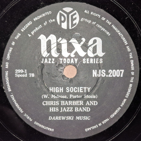 Chris Barber's Jazz Band : High Society / Papa De-Da-Da (Shellac, 10")