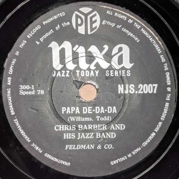 Chris Barber's Jazz Band : High Society / Papa De-Da-Da (Shellac, 10")