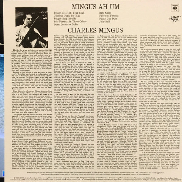 Charles Mingus : Mingus Ah Um (2x12", Album, RE, RM, 180 + Box, Ltd, Num, S/Editi)