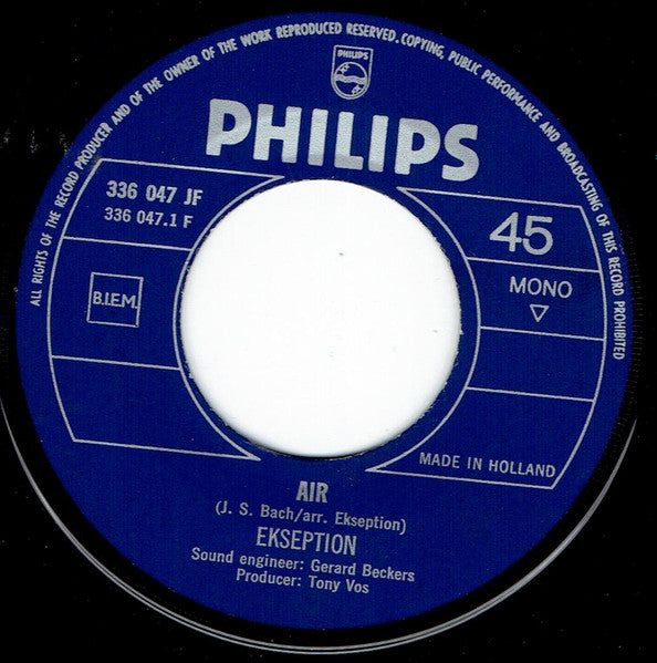 Ekseption : Air / Concerto (7", Single, Mono, Lar)