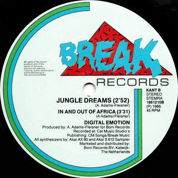Digital Emotion : Jungle Beat (12", Maxi)