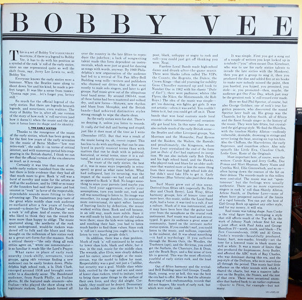 Bobby Vee : Legendary Masters Series (2xLP, Comp, Mono, Gat)