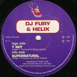 DJ Fury & Helix : Y Not / Supernatural (12")