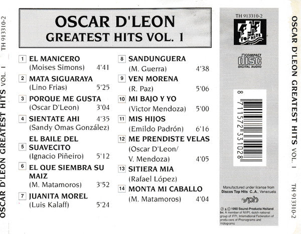Oscar D'Leon Y Su Orquesta : Greatest Hits Volume 1 (CD, Comp)