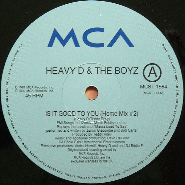 Heavy D And The Boyz* : Is It Good To You (12")