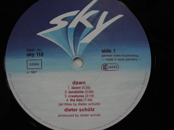 Dieter Schütz : Dawn (LP, Album)