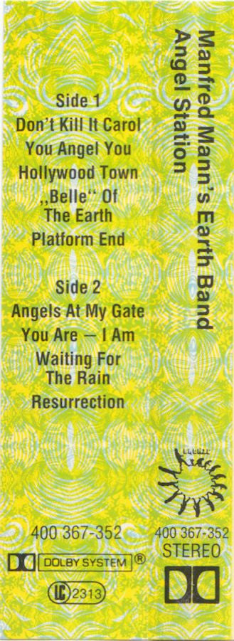 Manfred Mann's Earth Band : Angel Station (Cass, Album)