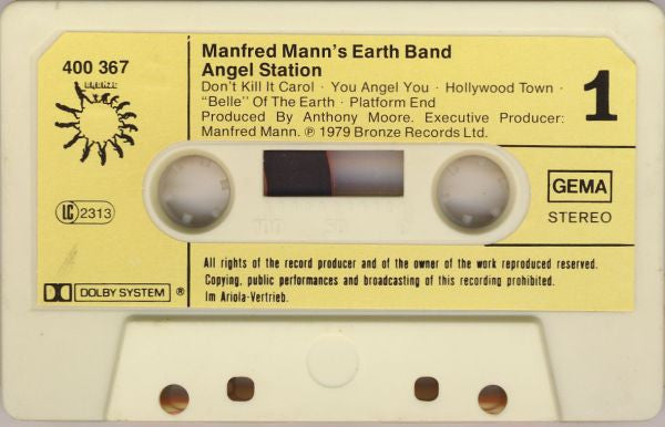 Manfred Mann's Earth Band : Angel Station (Cass, Album)