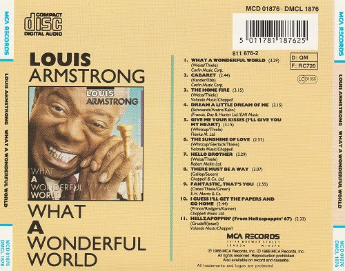 Louis Armstrong : What A Wonderful World (CD, RE, RP)