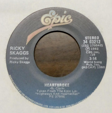 Ricky Skaggs : Heartbroke (7", Don)