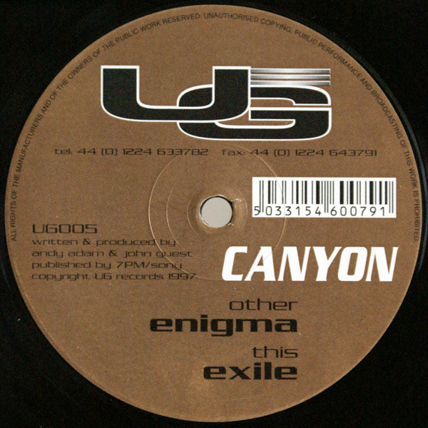 Canyon : Enigma / Exile (12")