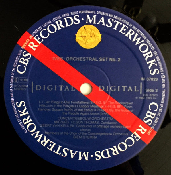 Charles Ives - Concertgebouworkest, Michael Tilson Thomas : Symphony No. 3 / Orchestral Set No. 2 (LP)