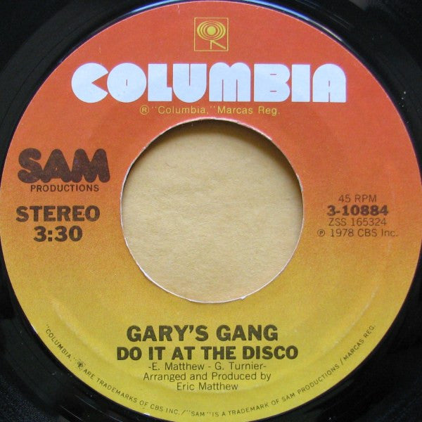 Gary's Gang : Keep On Dancin' / Do It At The Disco (7", Single, Styrene, Pit)