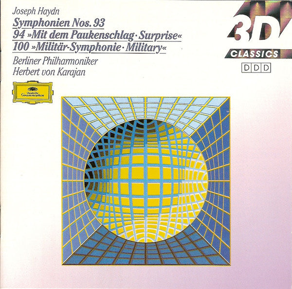 Joseph Haydn / Berliner Philharmoniker, Herbert von Karajan : Symphonien Nos. 93 94 »Mit Dem Paukenschlag ·Surprise « - 100 » Militär-Symphonie · Military «   (CD, Comp)