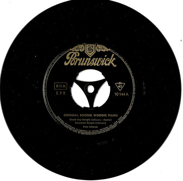 Pete Johnson, Meade "Lux" Lewis : Original Boogie Woogie Piano (7", EP, Mono, RP)
