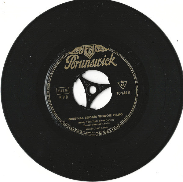 Pete Johnson, Meade "Lux" Lewis : Original Boogie Woogie Piano (7", EP, Mono, RP)