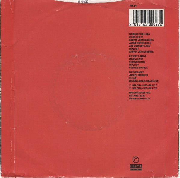 Hue And Cry* : Looking For Linda (7", Single, Sil)