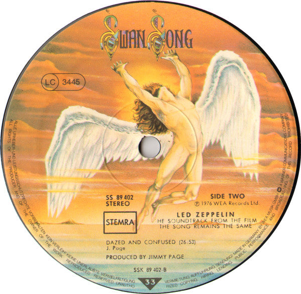 Led Zeppelin : The Soundtrack From The Film The Song Remains The Same (2xLP, Album)
