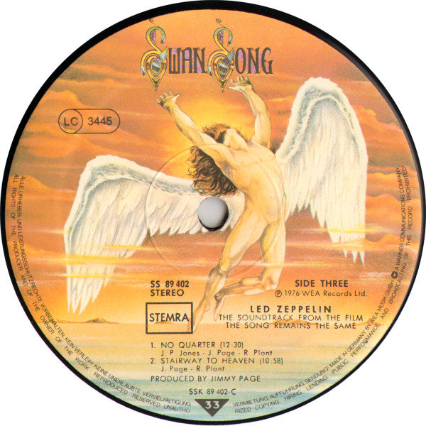 Led Zeppelin : The Soundtrack From The Film The Song Remains The Same (2xLP, Album)