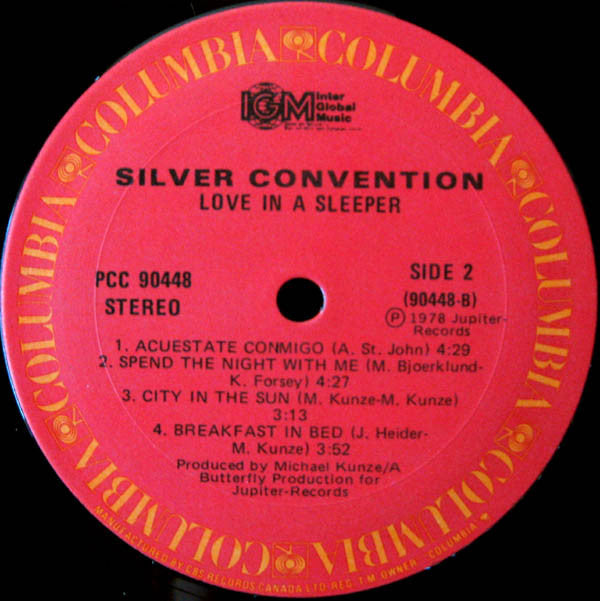 Silver Convention : Love In A Sleeper (LP, Album)