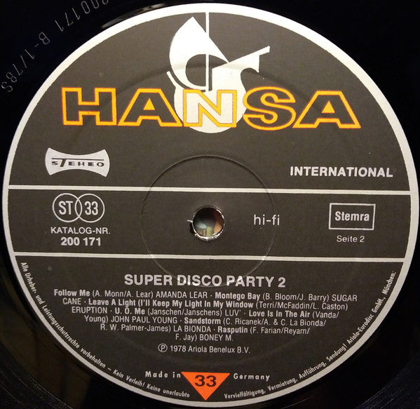 Various : Super Disco Party 2 (LP, Comp)