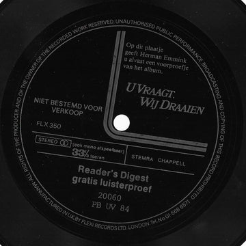 Various : U Vraagt Wij Draaien (Flexi, 6", S/Sided, Smplr)