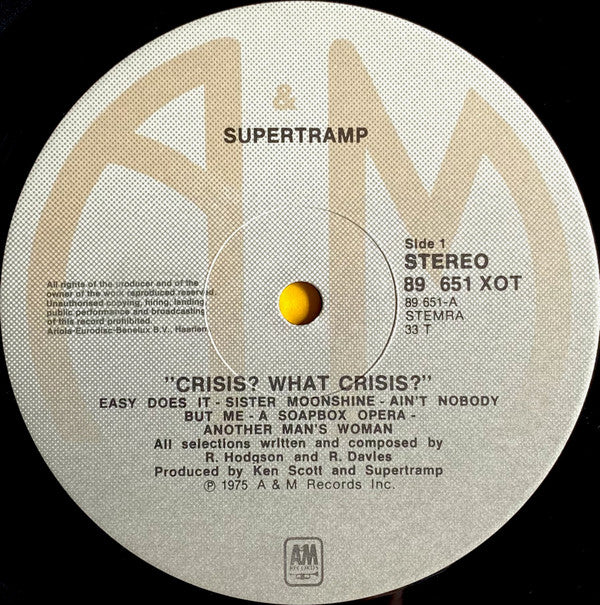 Supertramp : Crisis? What Crisis? (LP, Album)