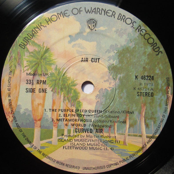 Curved Air : Air Cut (LP, Album, RE, Gat)