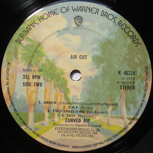 Curved Air : Air Cut (LP, Album, RE, Gat)