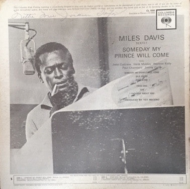 The Miles Davis Sextet : Someday My Prince Will Come (LP, Album, Mono)