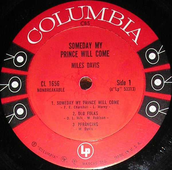 The Miles Davis Sextet : Someday My Prince Will Come (LP, Album, Mono)