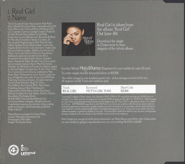 Mutya Buena : Real Girl (CD, Single)