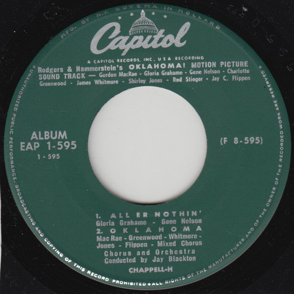 Rodgers And Hammerstein* : Oklahoma! (7", EP)