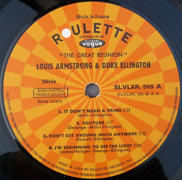 Louis Armstrong, Duke Ellington : The Great Reunion (2xLP, Comp, Gat)