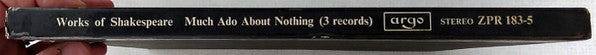 William Shakespeare, John Gielgud, Peggy Ashcroft, William Squire, Cyril Luckham, Ian Holm, The Marlowe Dramatic Society And Professional Players : Much Ado About Nothing (3xLP, Album + Box)